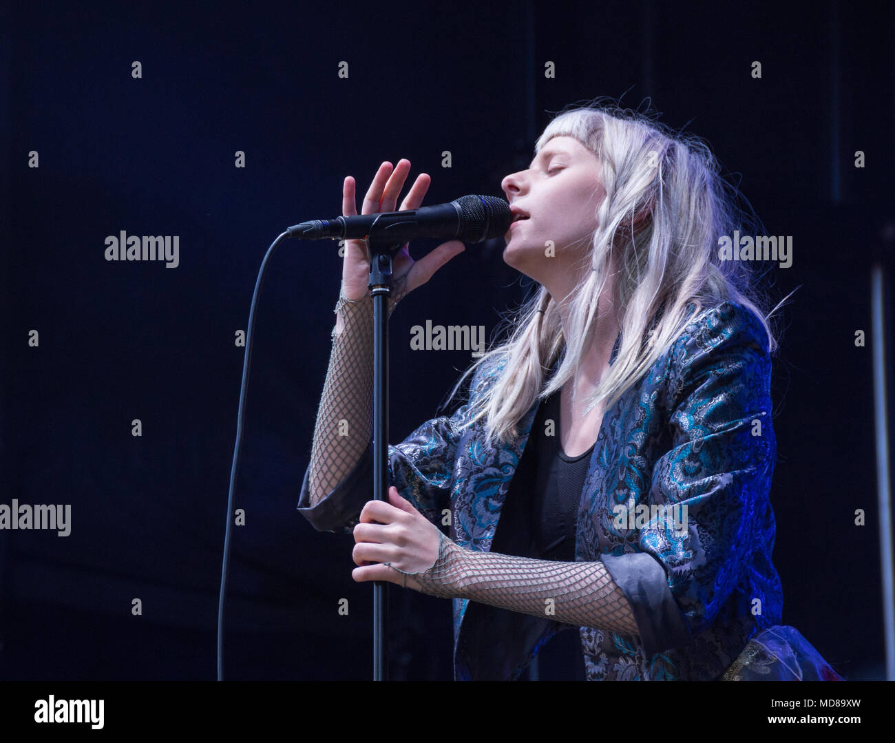 Aurora Aksnes führt bei Molde Jazzfestival in Molde, Norwegen 19. Juli 2017. Stockfoto