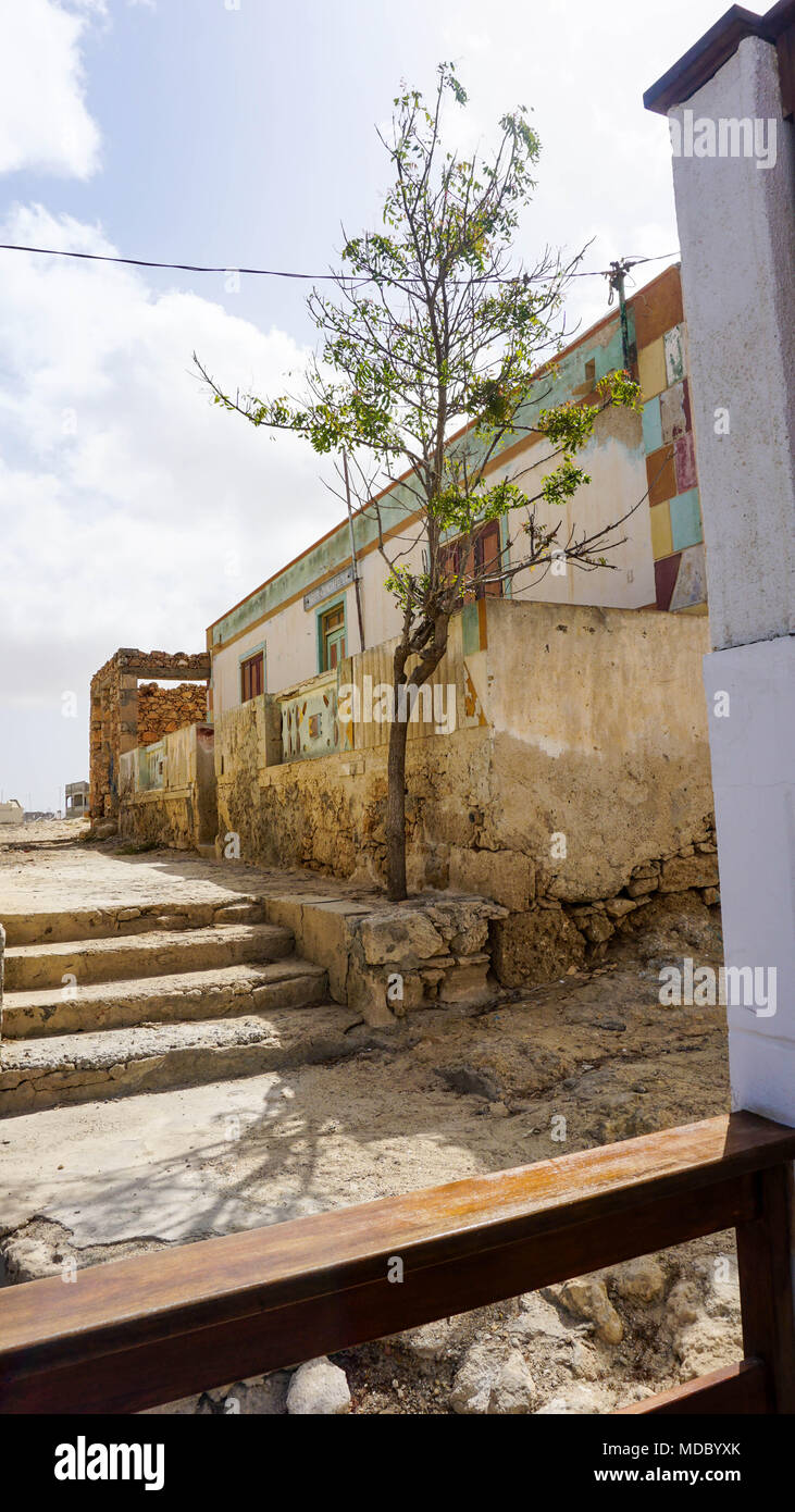 Blick auf die Stadt von Boa Vista/Kapverden Stockfoto