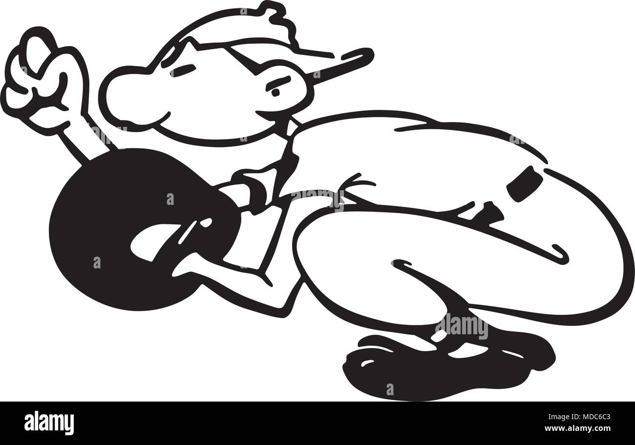 Baseball Catcher - Retro Clipart Illustration Stock Vektor