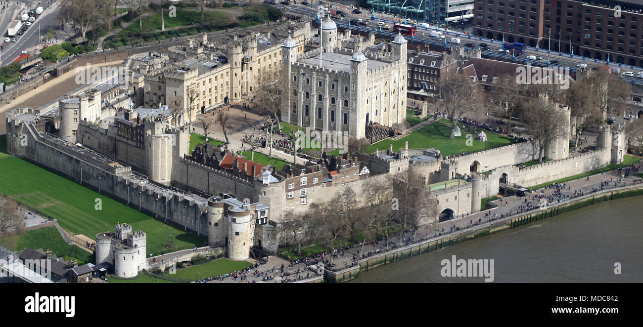 April 17, 2018 - London Tower Luftaufnahme Stockfoto