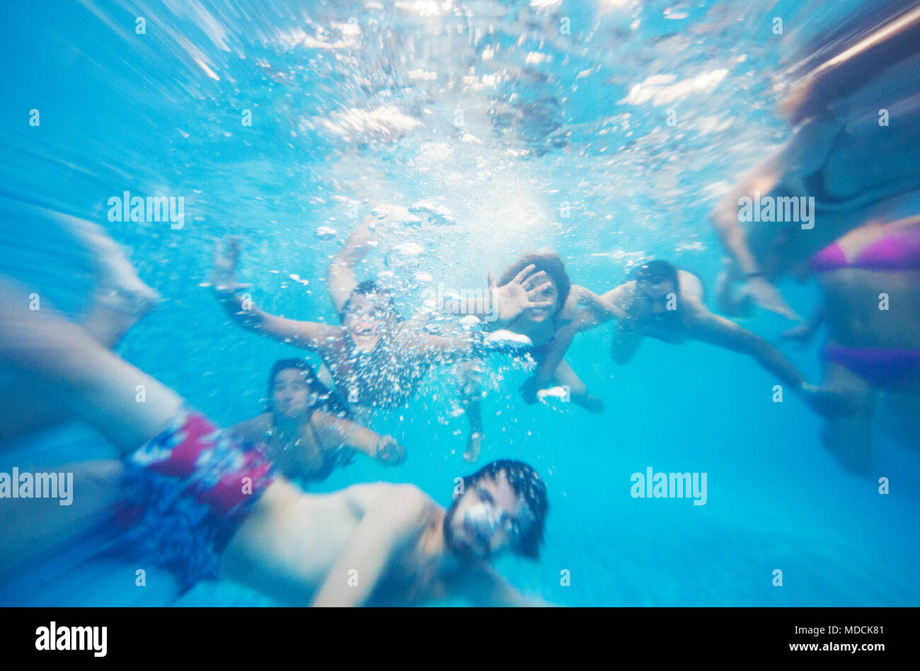 Underwater Fun Menschen Stockfoto