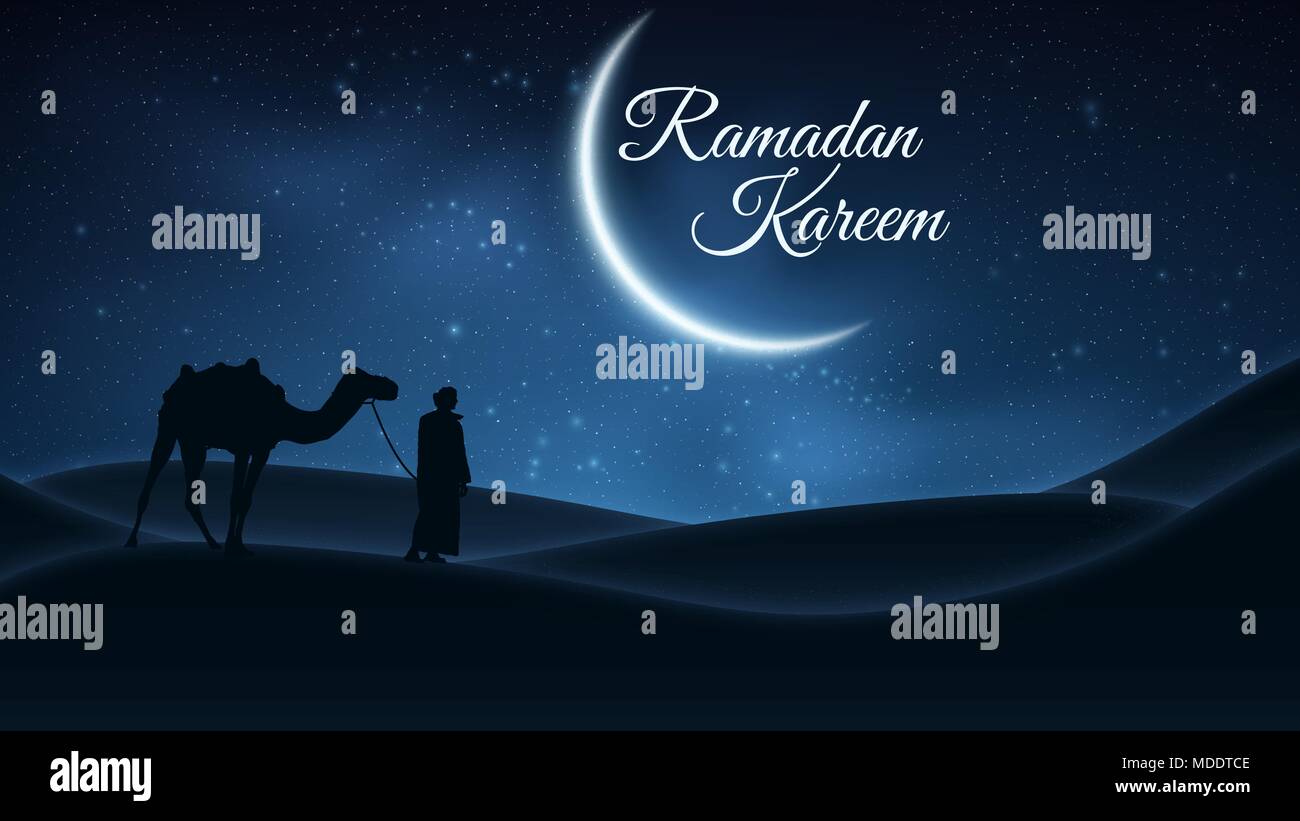 Download Abdeckung für Ramadan Kareem. Nacht Landschaft ...