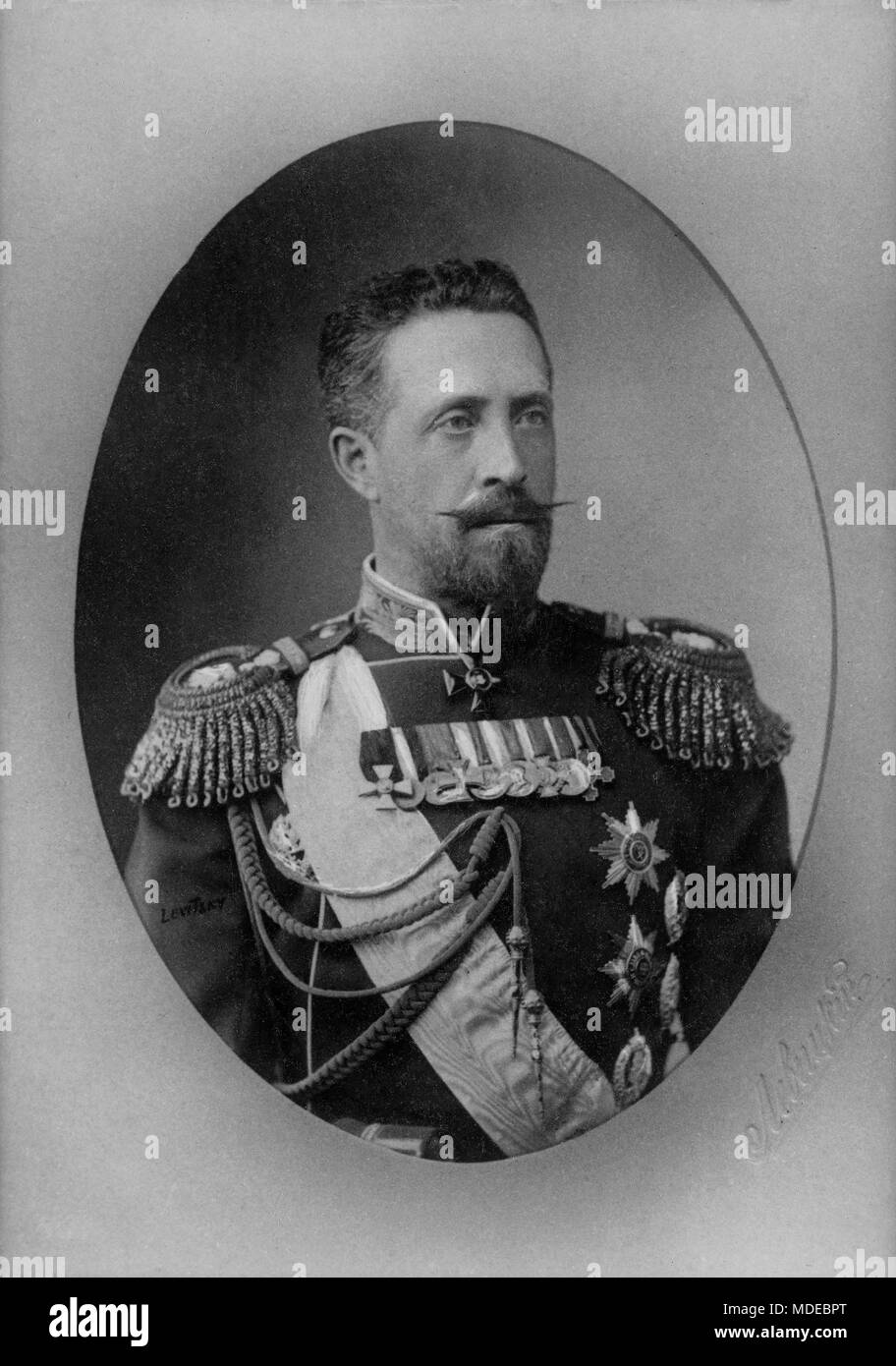 Portrait von Nicolas Nicolaievitch., Großherzog von Russland (1831-1891), Sohn von Nicolas 1 - Fotografie von Sergej Levitsky (1819 - 1898) Stockfoto