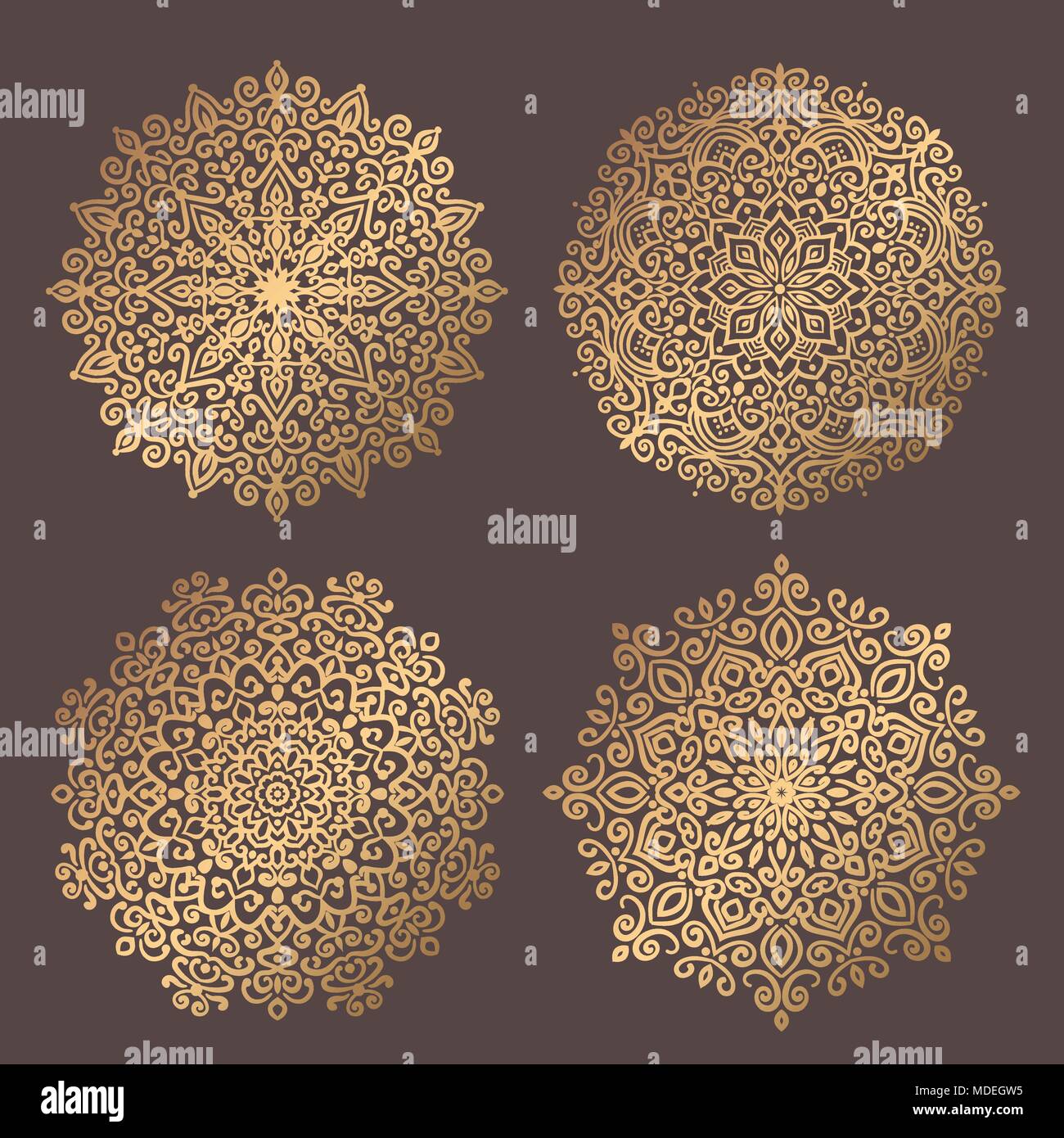 Mandala Vektor Design Elements Collection Stock Vektor