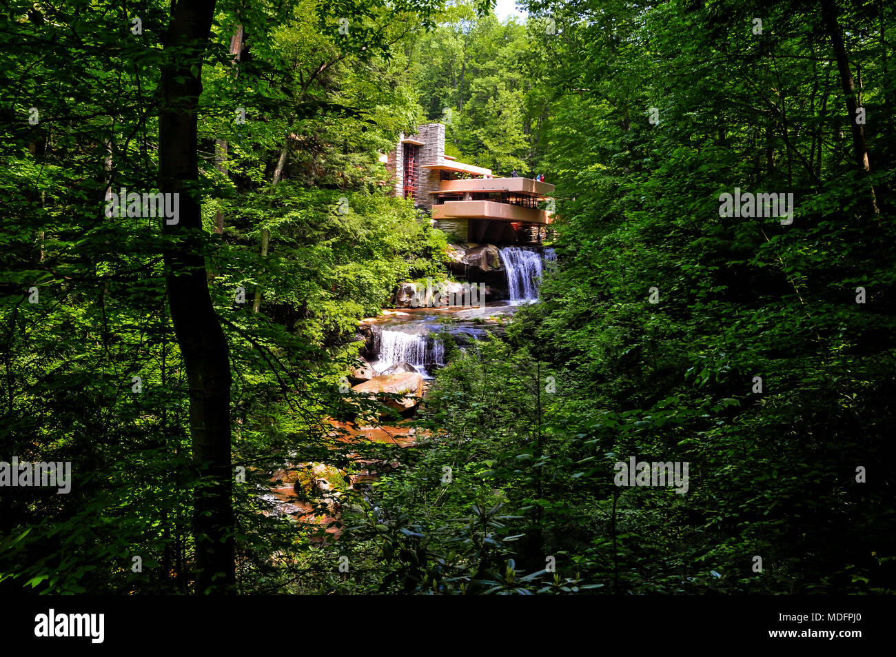 Fallingwater - Amerikas berühmtesten Architekten Frank Lloyd Wright Meisterwerk, Pennsylvania, USA Stockfoto