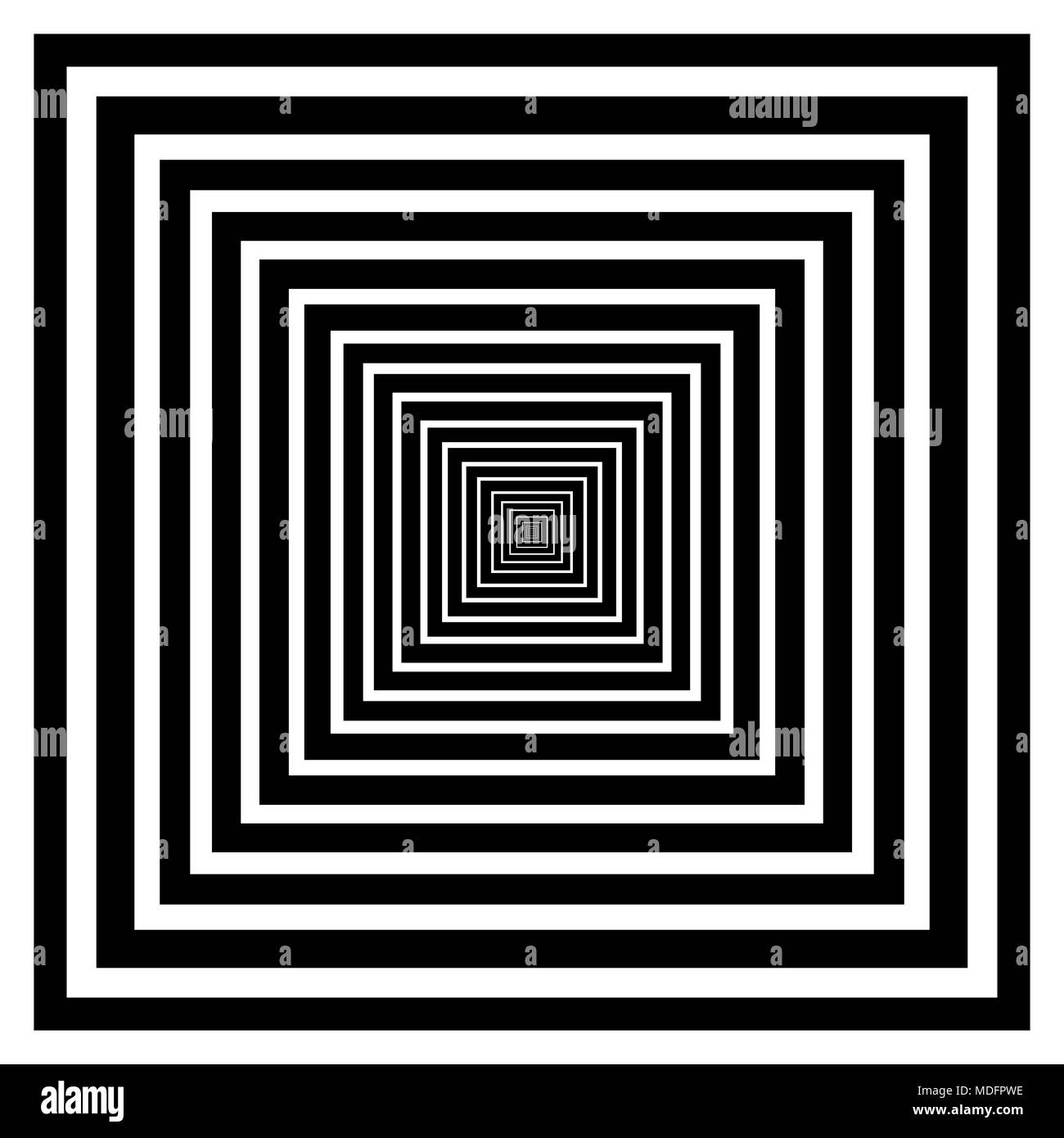 Zusammenfassung der schwarzen und weißen Farbe quadratische Hintergrund begeistern. illustration Vector EPS 10. Stock Vektor