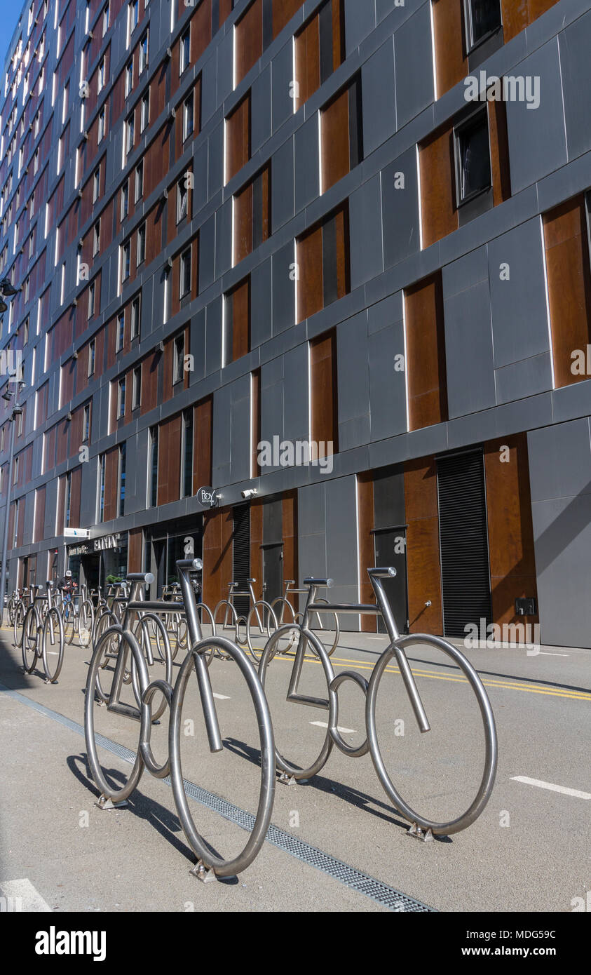 Bar Code, Oslo, Arkitektur, moderne Arkitektur, Glas, Metall, betonf, Tre, Stockfoto