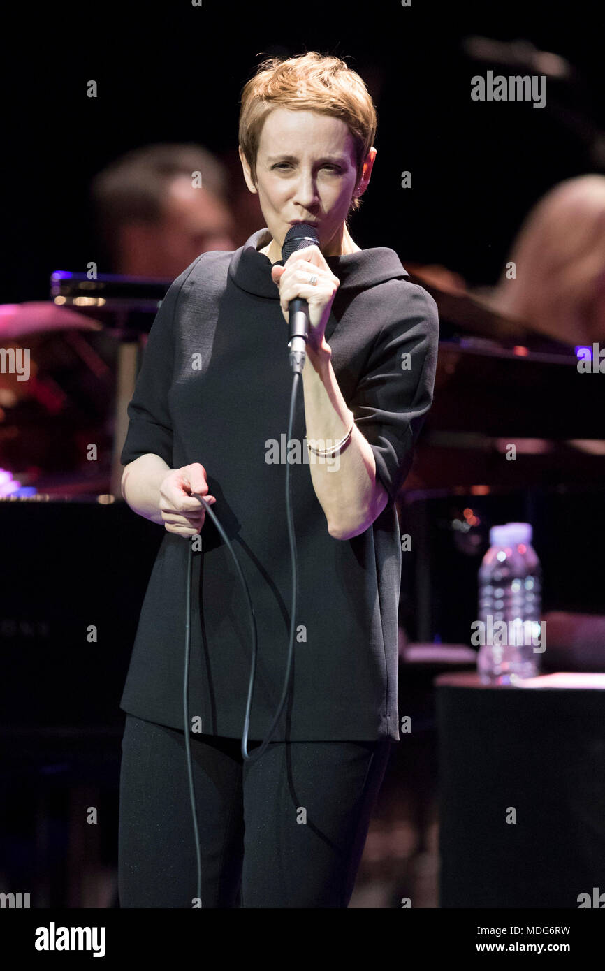 Jazz Sängerin Stacey Kent in Konzert anlässlich der Monte-Carlo Jazz Festival auf 2017/11/17. Stockfoto