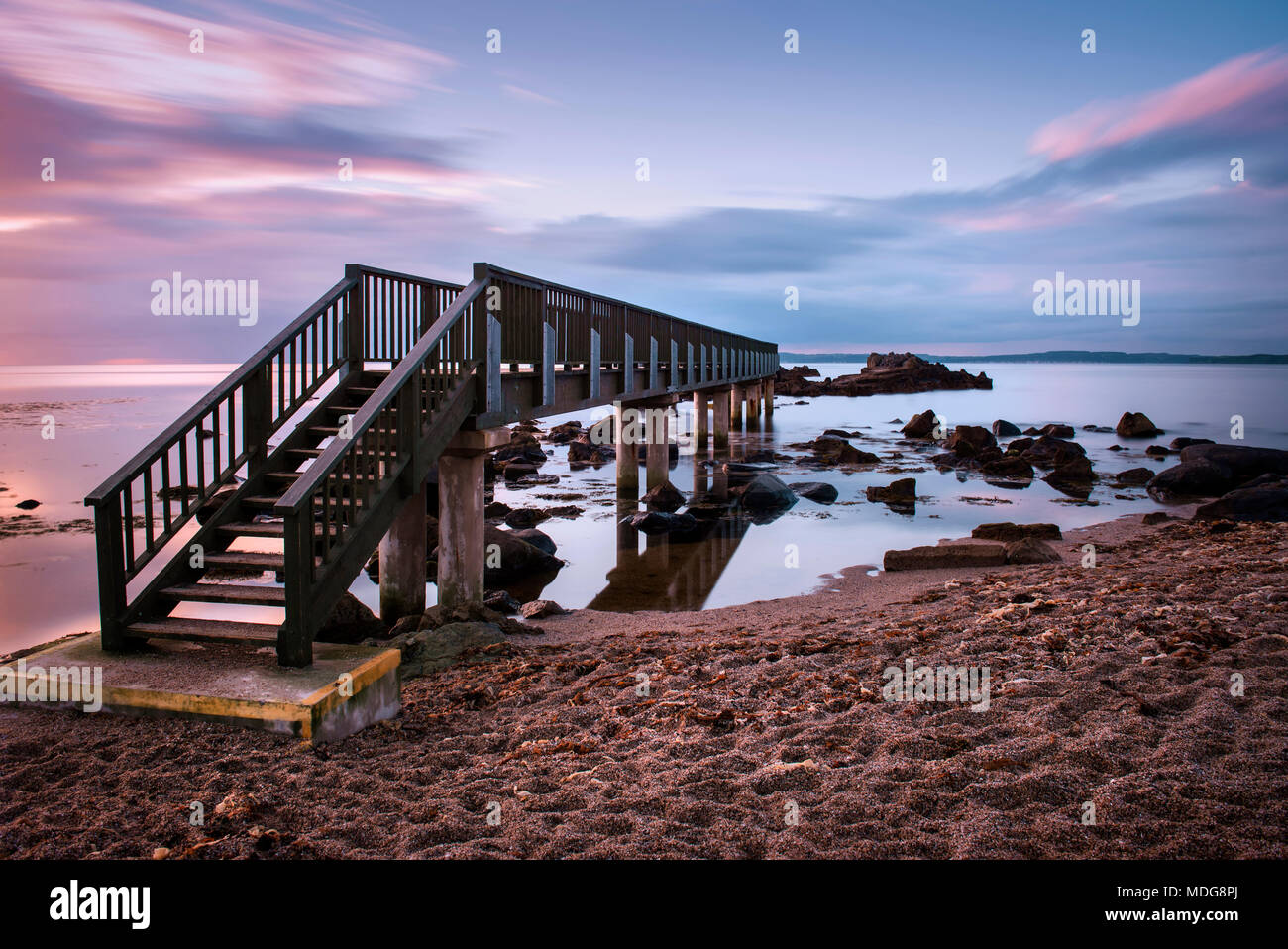 Pfannen Felsen, Ballycastle, County Antrim, Nordirland Stockfoto