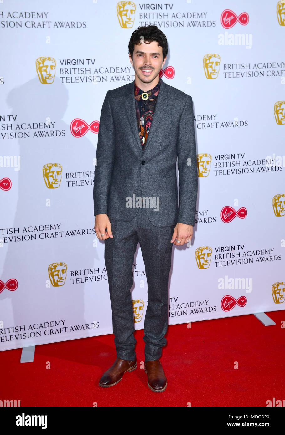 Harry Richardson an der Jungfrau British Academy Fernsehen und Handwerk Nominierungen Party bei Mondrian London auf See Container, London statt. Stockfoto