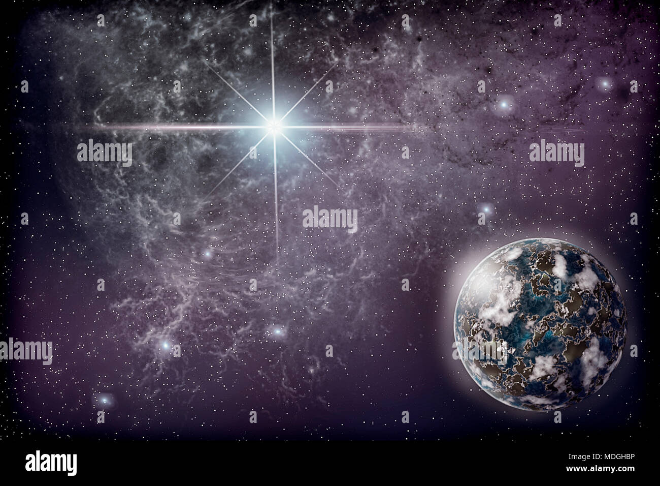Abstraktes Bild Weiten des Universums Stockfoto