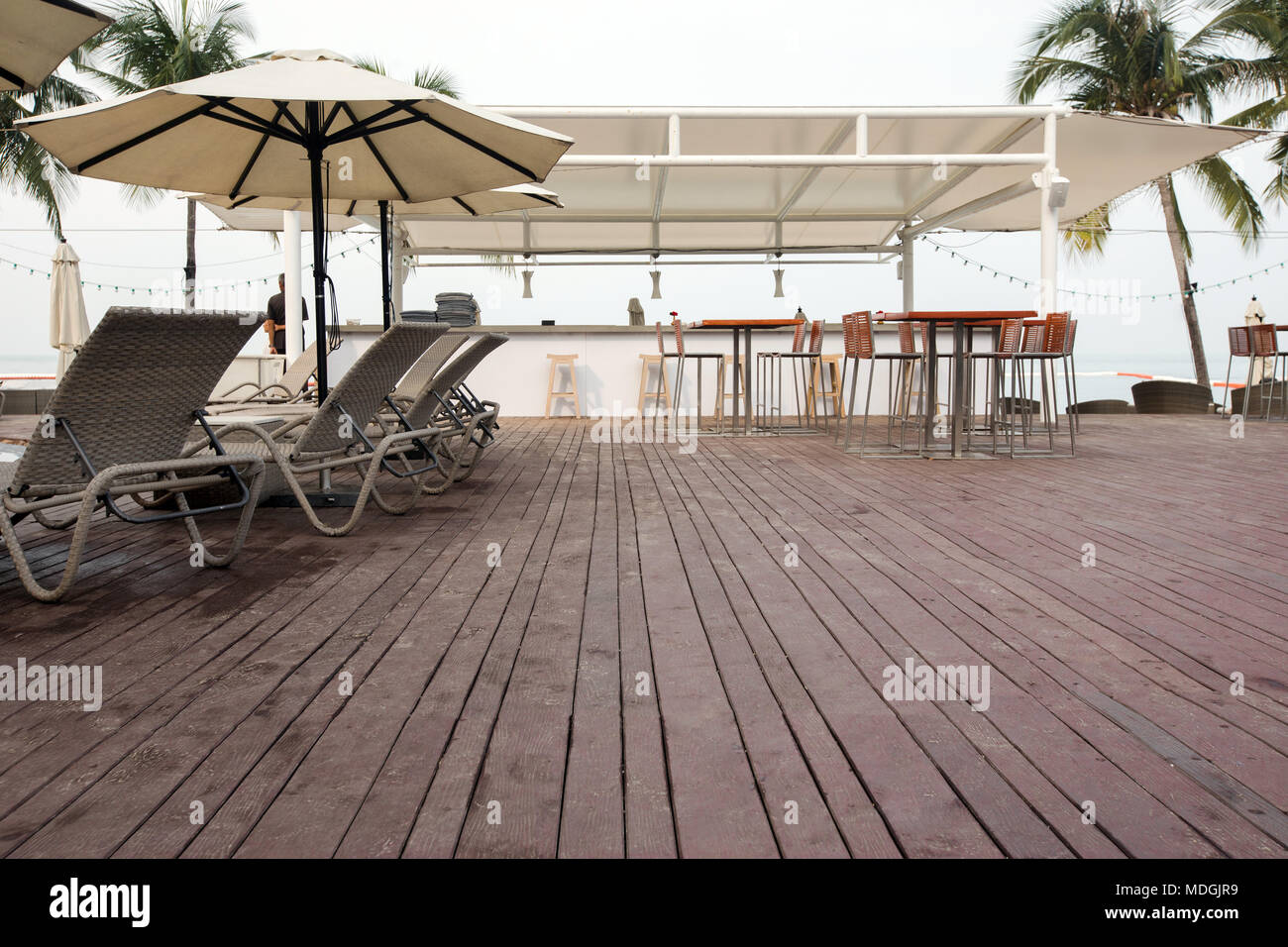 Lounge Zone der Tropical Hotel Stockfoto