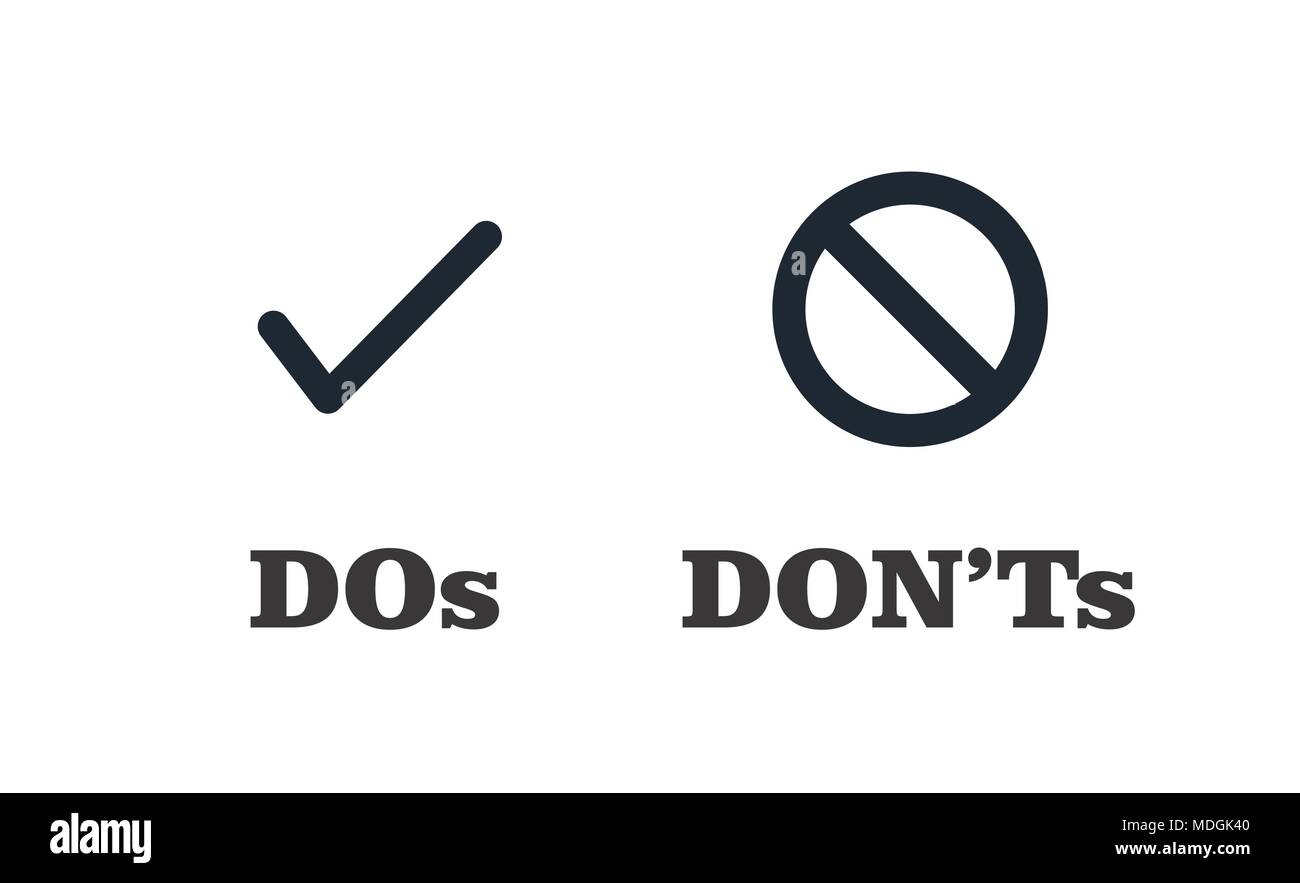 Tun und oder Gute und Schlechte Symbole w Positive und Negative Symbole Stock Vektor