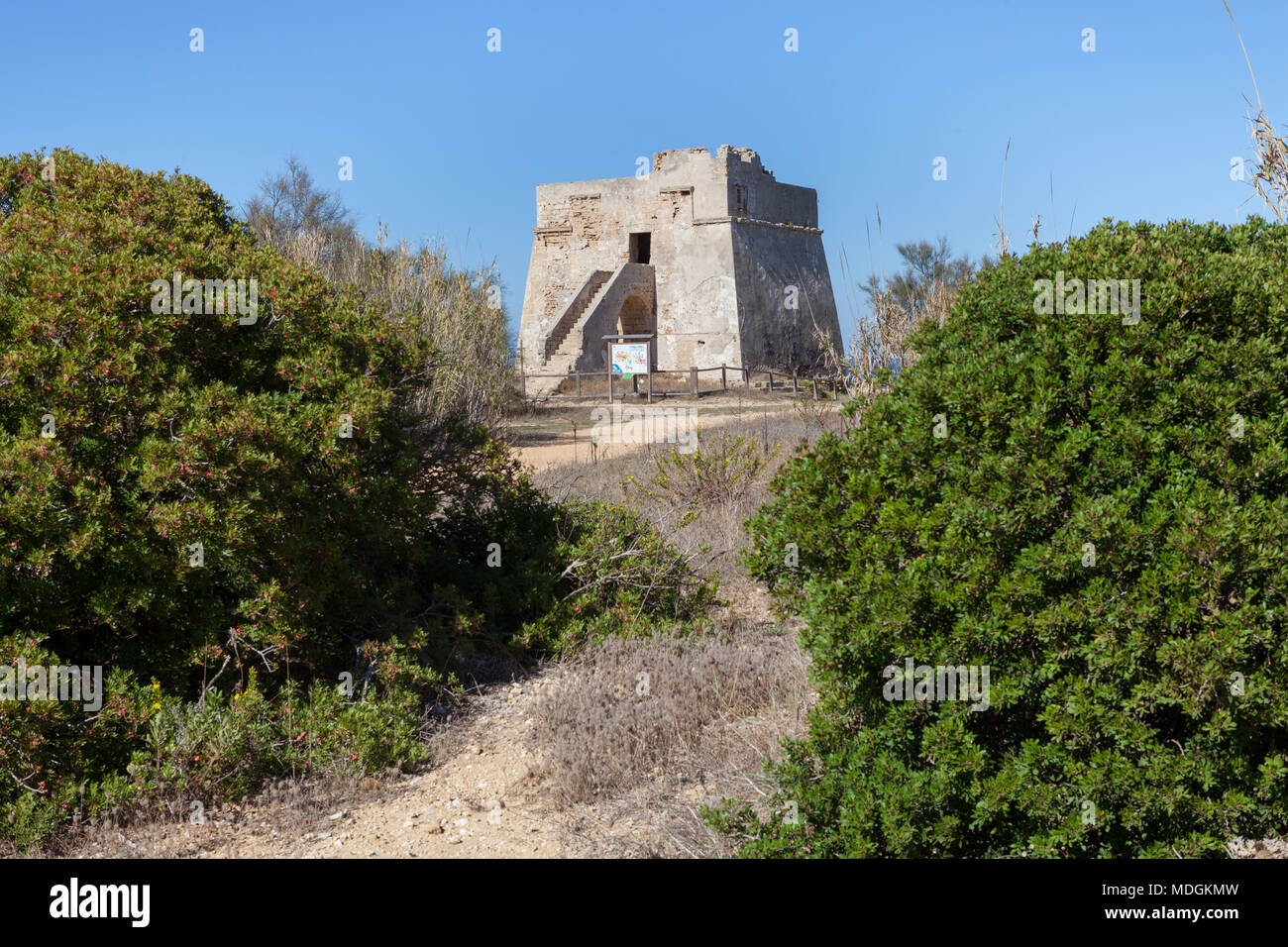Torre Punta Punta Penne Penne (Turm). Brindisi, Italien Stockfoto