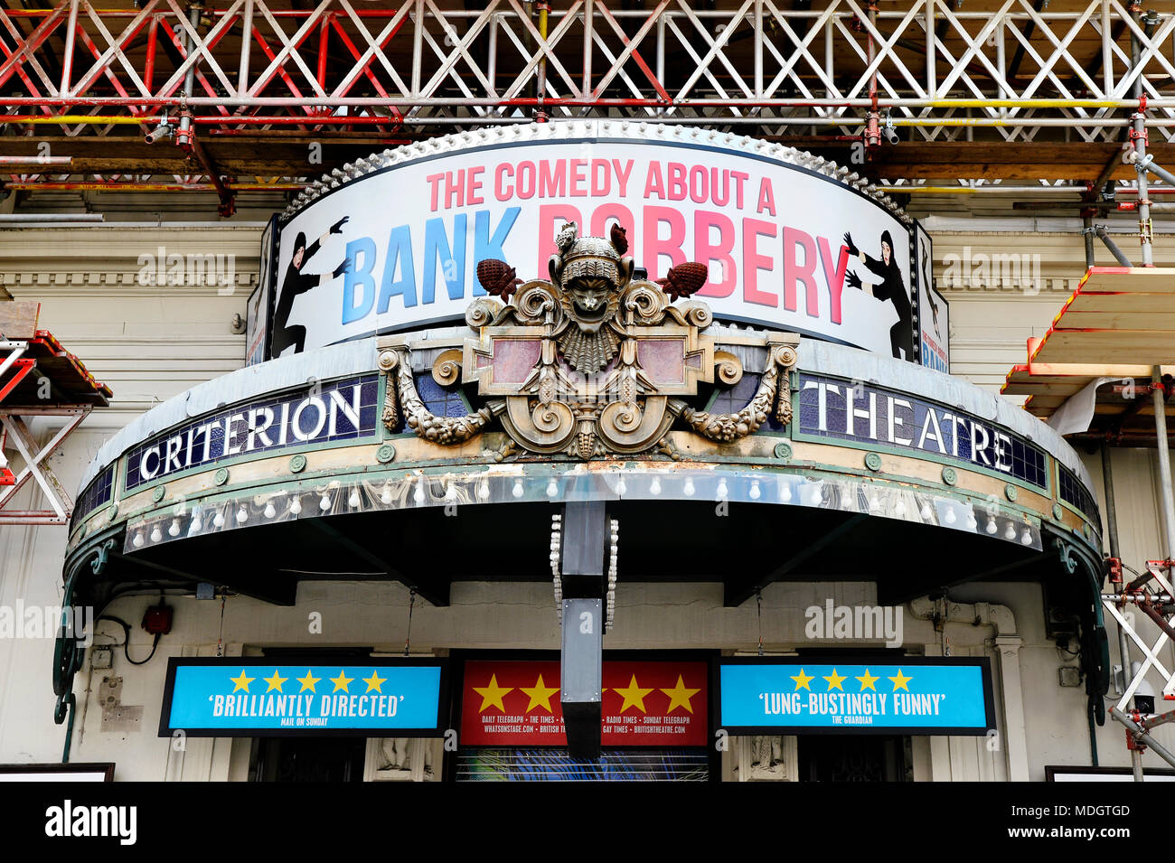 die Markise und der Eingang des Criterion Theatre im Piccadilly Circus im Londoner West End - England Stockfoto