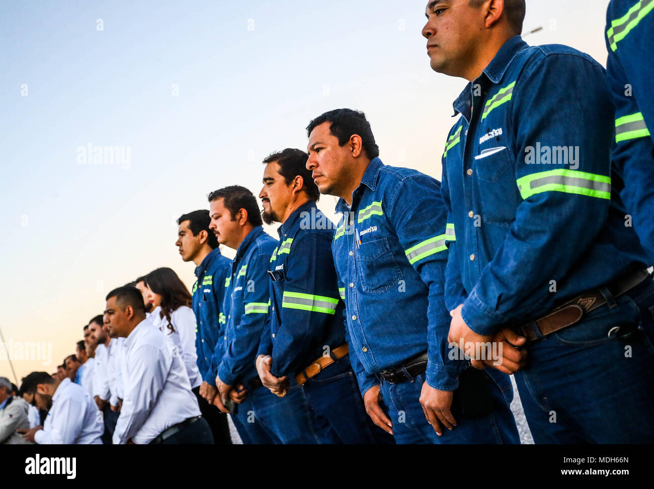 Komatzu inicia operaciones de Nueva Oficina de Venta de equipamiento, refaccionaría y maquinaria para la industria Minera de Hermosillo.. Komatsu Maquinarias Mexico SA DE CV Esta tarde se realizo La inauguración. 26 enero 2018. (Foto: Luis Gutierrez/NortePhoto.com) Stockfoto