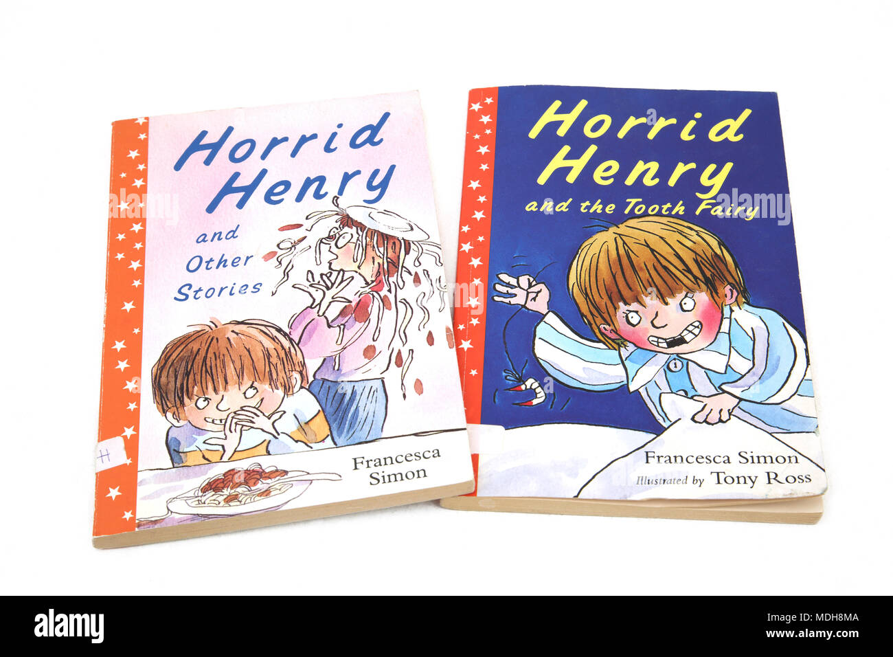 Bücher der Kinder Horrid Henry Stockfoto