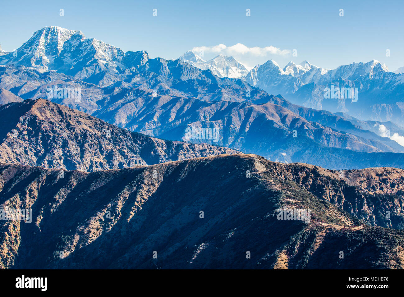 Berge im Himalaya, Nepal Stockfoto