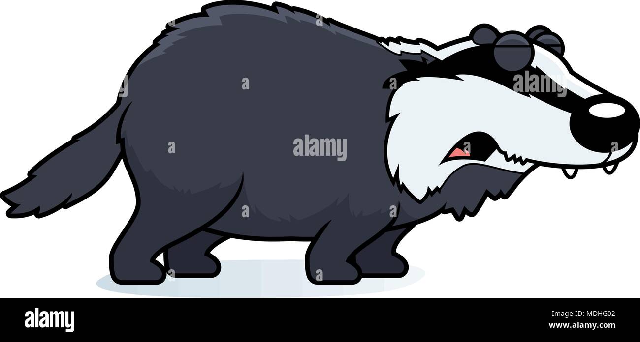 Ein Cartoon Illustration eines Dachs zu heulen. Stock Vektor