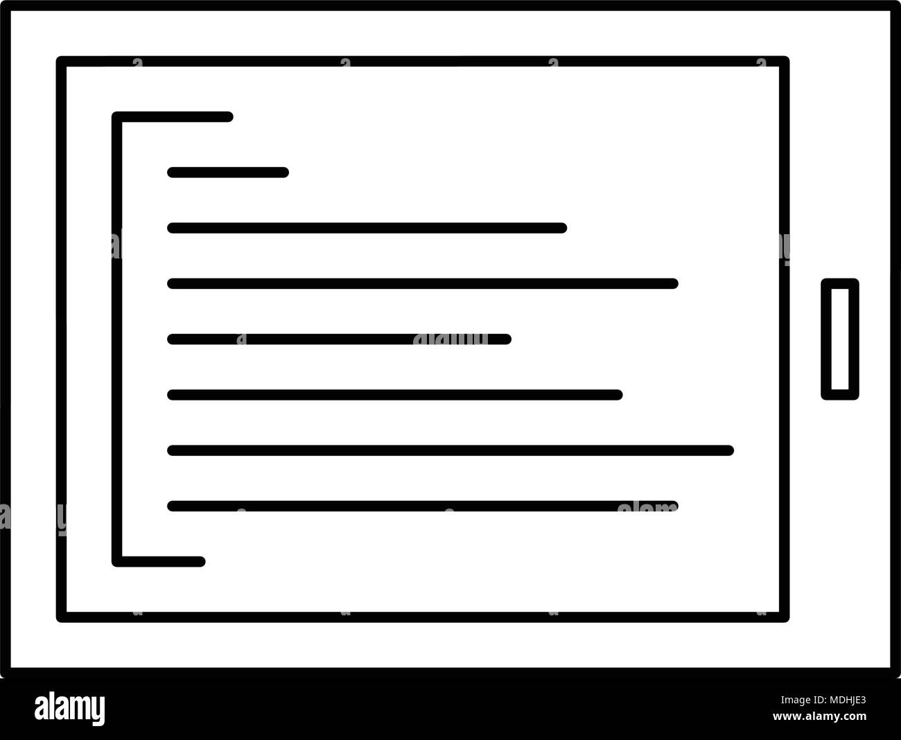 Tablet Umrisse Symbol. Vektor icon. Überblick Stil Stock Vektor