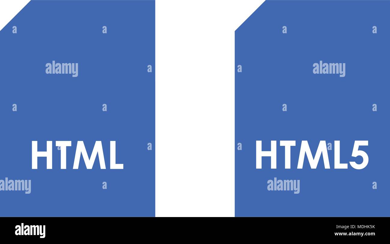 HTML-Format Symbol. Vektor icon. Flat Style Stock Vektor