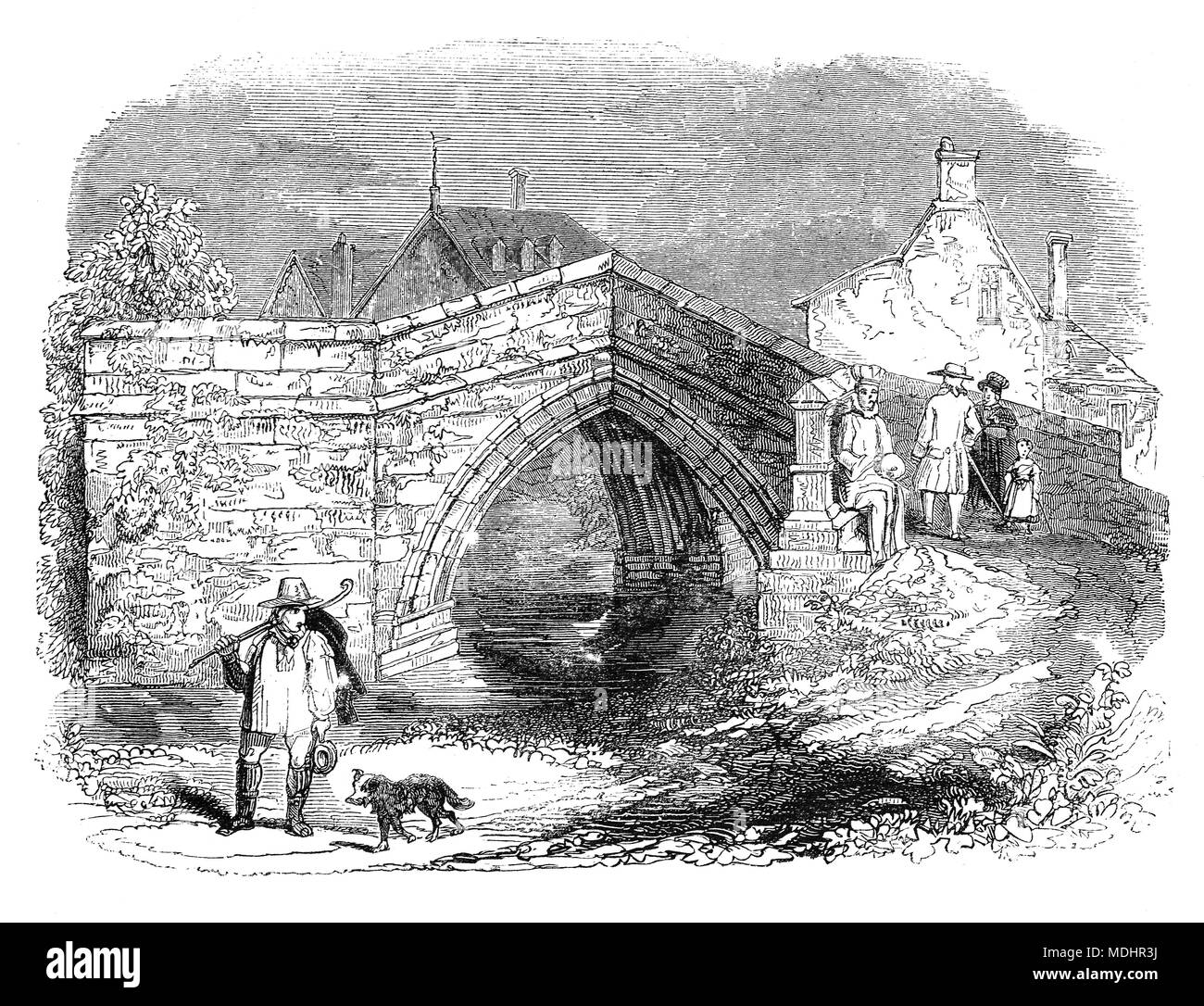 Die Trinity Bridge ist ein einzigartiges 3-Wege Steinbogenbrücke, die einst die Mündung des Flusses Welland und einem Nebenfluss überspannt. Es steht im Mittelpunkt der Crowland, Lincolnshire, England und stammt aus dem 14. Jahrhundert, Austausch der früheren hölzernen Brücken. Die früheste bekannte Erwähnung der Brücke wird von König von Mercia AEthelbald in 716. In 943 Es war in einer Charta der Eadred erwähnt. Stockfoto Die Trinity Bridge ist ein einzigartiges 3-Wege Steinbogenbrücke, die einst die Mündung des Flusses Welland und einem Nebenfluss überspannt. Es steht im Mittelpunkt der Crowland, Lincolnshire, England und stammt aus dem 14. Jahrhundert, Austausch der früheren hölzernen Brücken. Die früheste bekannte Erwähnung der Brücke wird von König von Mercia AEthelbald in 716. In 943 Es war in einer Charta der Eadred erwähnt. Stockfoto