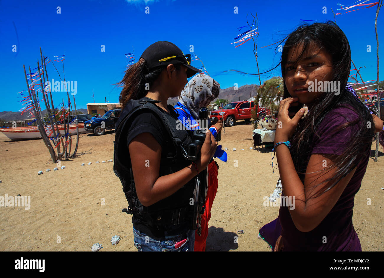 Seri ist der Name einer ethnischen Gruppe, die das Leben im mexikanischen Bundesstaat Sonora. Das Wort für diese Stadt ist von unbekannter Herkunft, aber seine Mitglieder thems Stockfoto