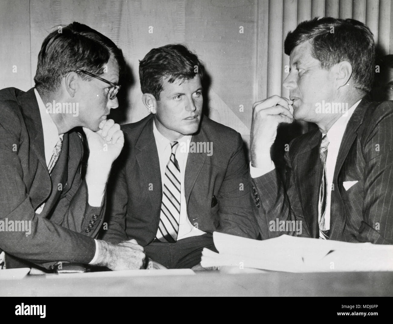 Das Kennedy Brüder: Robert, Edward, und John, USA 1960 Stockfoto