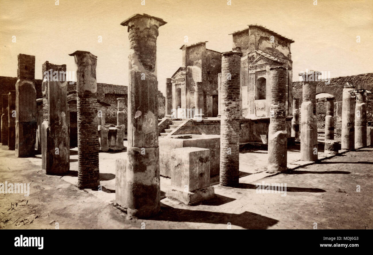 Tempel der Isis, Pompeji, Italien 1880 Stockfoto