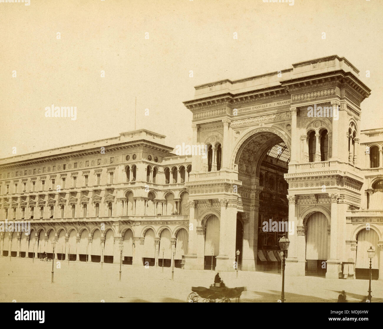 Galleria Vittorio Emanuele II, Mailand, Italien 1880 Stockfoto