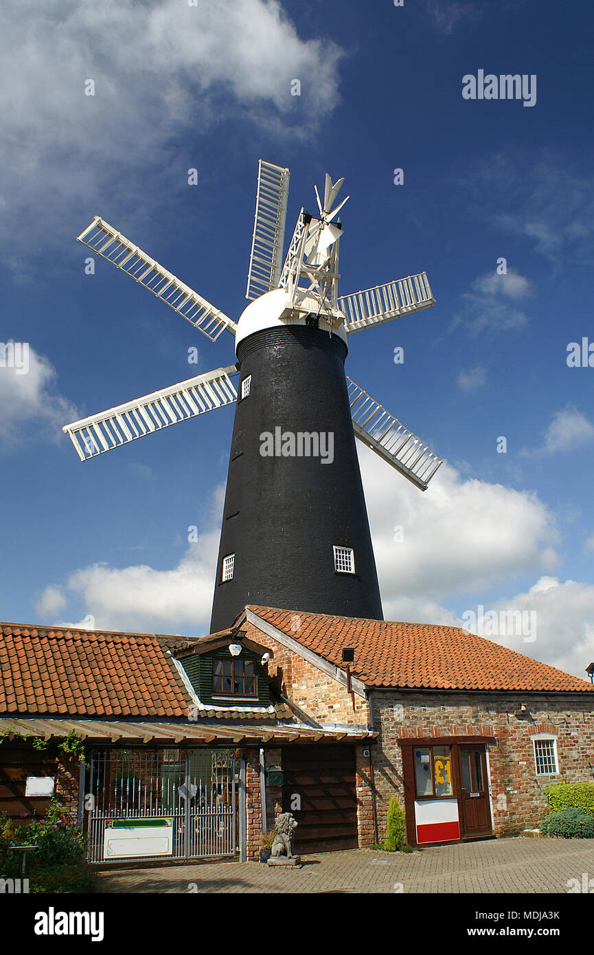 Waltham Windmühle, Lincolnshire Stockfoto