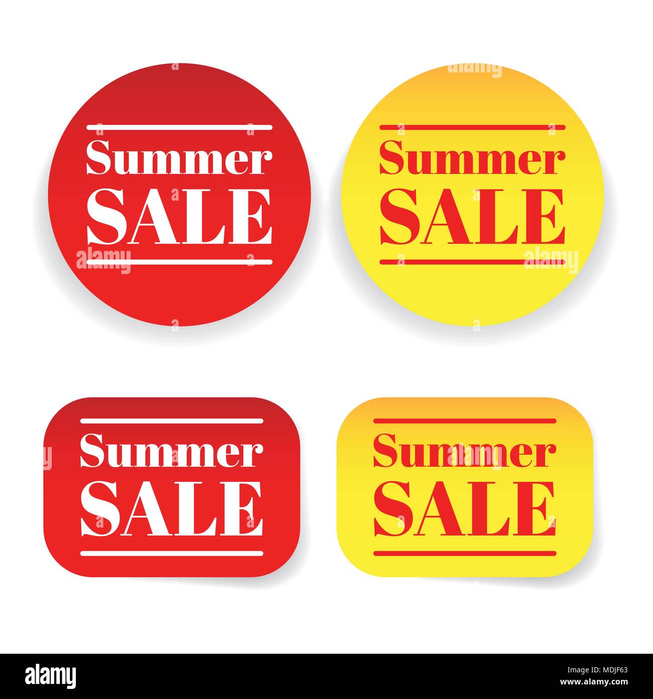 Summer Sale Aufkleber Aufkleber Stock Vektor