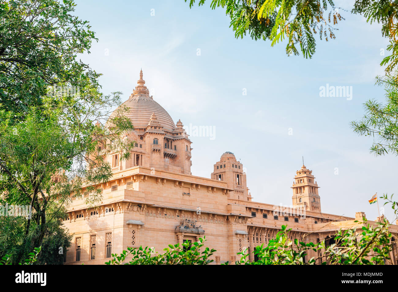 Umaid Bhawan Palace historische Gebäude in Jodhpur, Indien Stockfoto