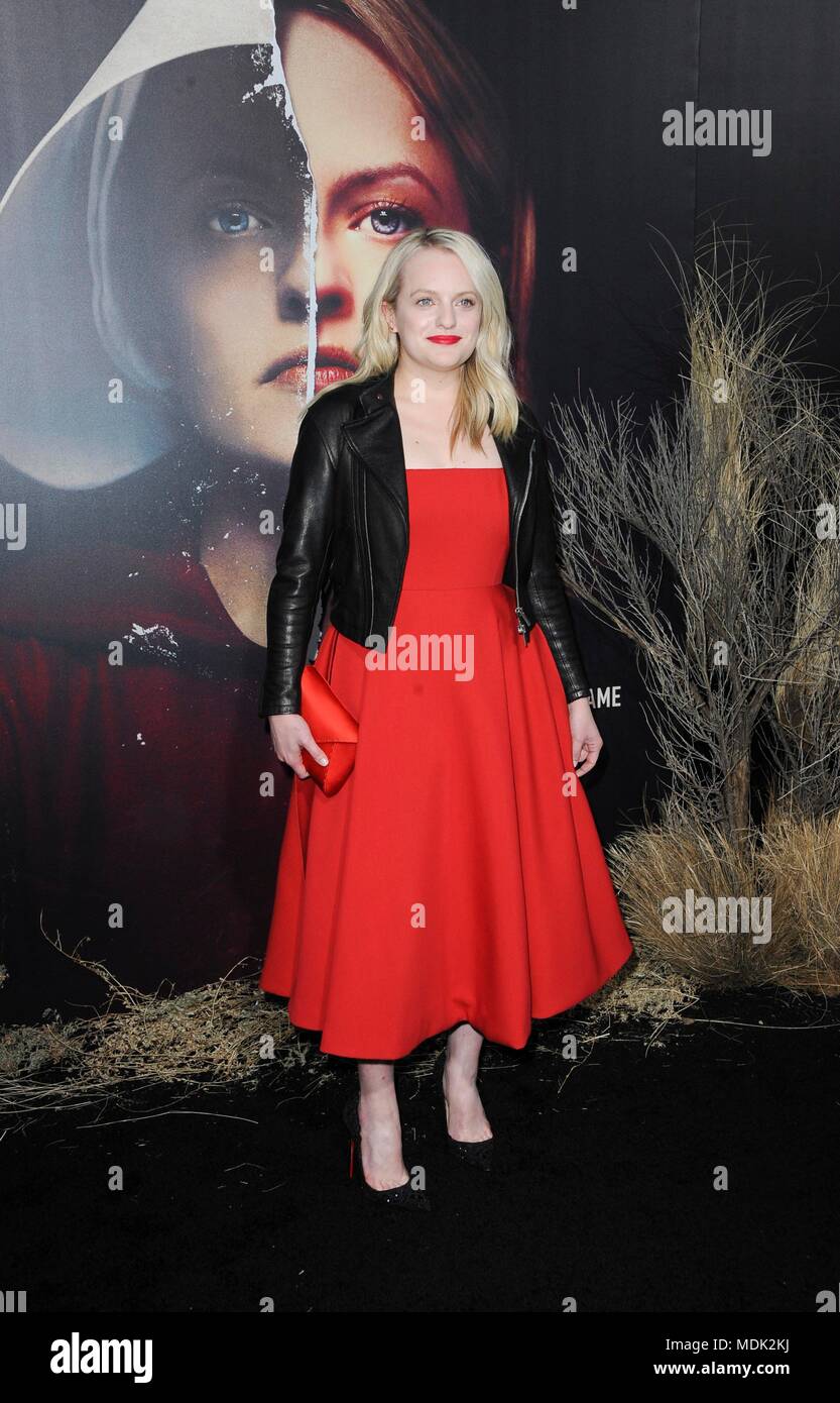 Los Angeles, CA, USA. 19 Apr, 2018. Elisabeth Moss in der Ankunftshalle für HULU DER MAGD'S GESCHICHTE Saison 2 Premiere, TCL Chinese Theatre (ehemals Grauman's), Los Angeles, CA 19 April, 2018. Credit: Elizabeth Goodenough/Everett Collection/Alamy leben Nachrichten Stockfoto