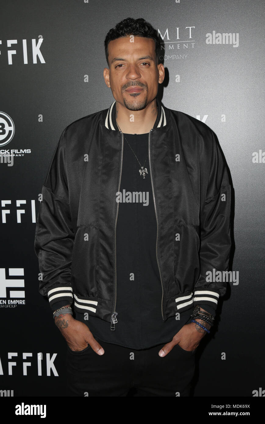 Usa 19 Apr, 2018. 19. April 2018 - Hollywood, Kalifornien - Matt Barnes. Premiere von Codeblack Filme''' an Traffik ArcLight Hollywood statt. Foto: PMA/AdMedia Credit: Pma/AdMedia/ZUMA Draht/Alamy leben Nachrichten Stockfoto