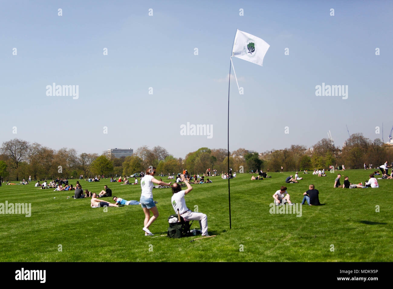 Pro-Cannabis Aktivisten auf 4/20 in London Stockfoto