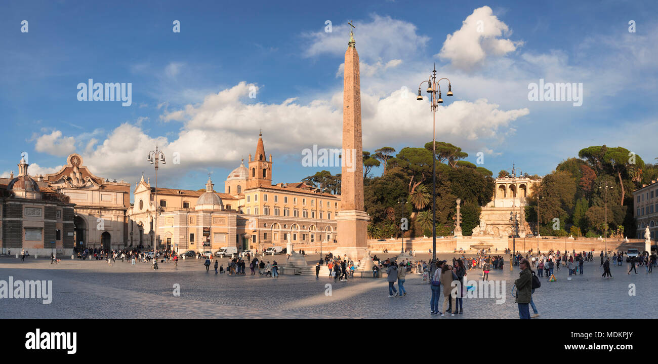 Obelisk, Piazza del Popolo, Rom, Latium, Italien Stockfoto