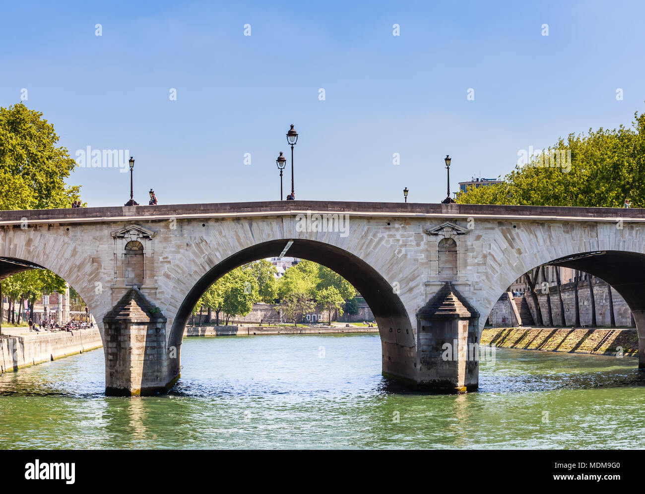 Pont Marie Brücke in Paris. Stockfoto