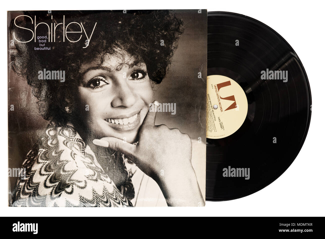 Gut Schlecht aber schönes Album von Shirley Bassey Stockfoto