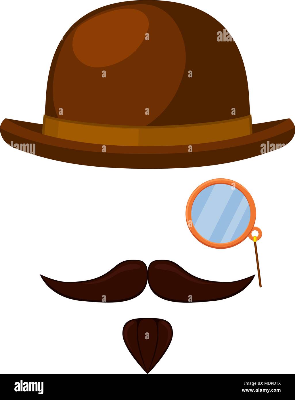 Bunte cartoon Hipster avatar Elemente Stock Vektor