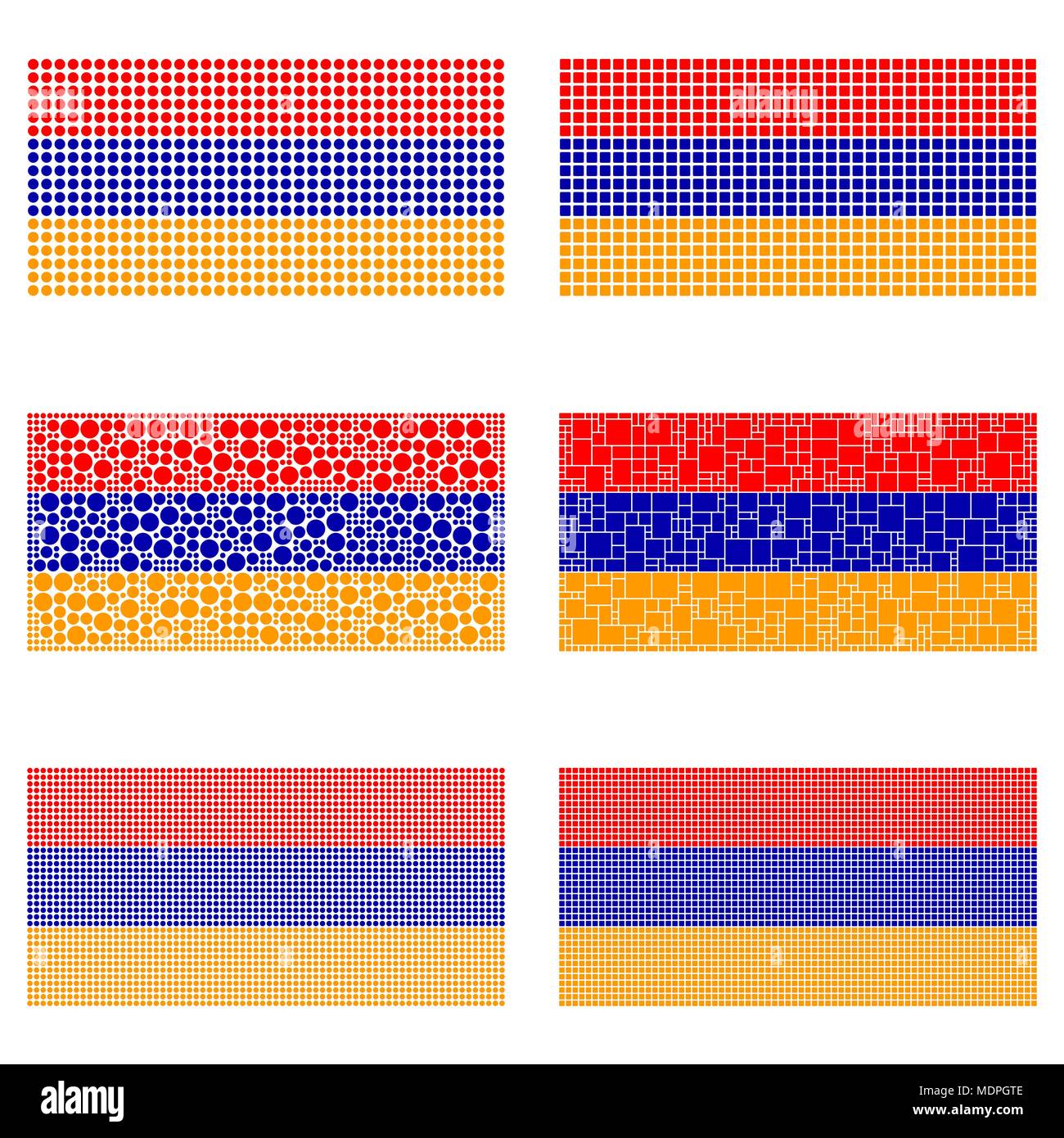 Mosaik-Flag gesetzt ist Armenien Stock Vektor