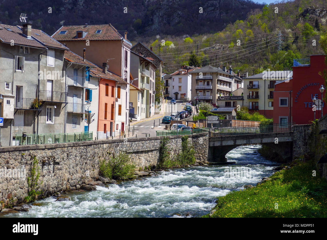 Ax les Thermes, Kurort, Ariège, Ranzösischen Pyrenäen, Frankreich Stockfoto