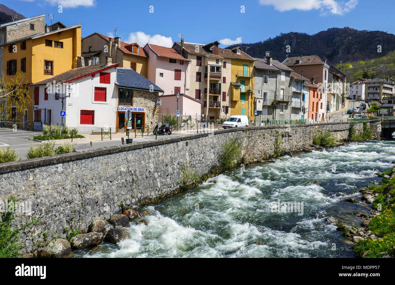 Ax les Thermes, Kurort, Ariège, Ranzösischen Pyrenäen, Frankreich Stockfoto