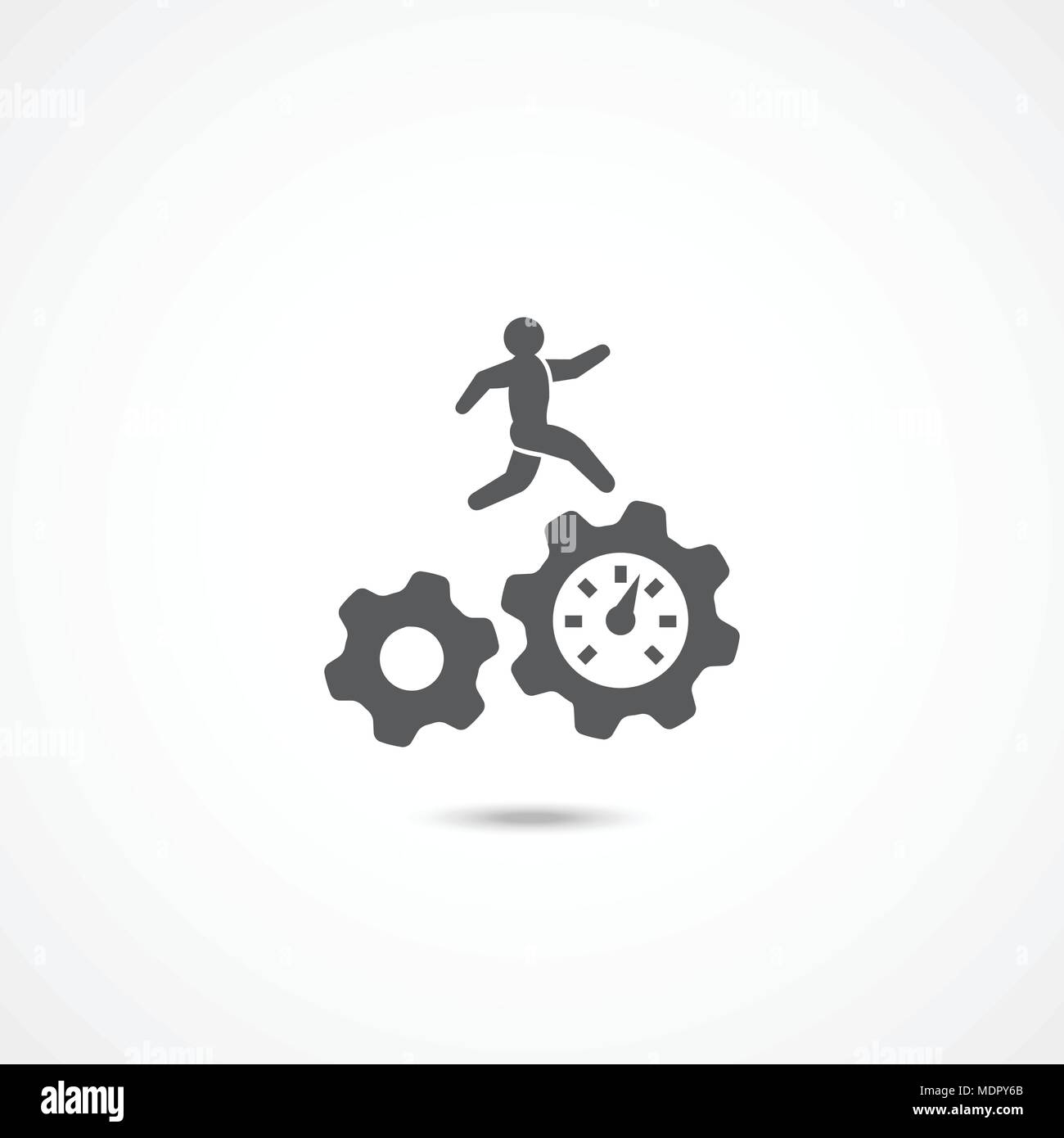 Produktivität Symbol auf weißem Stock Vektor