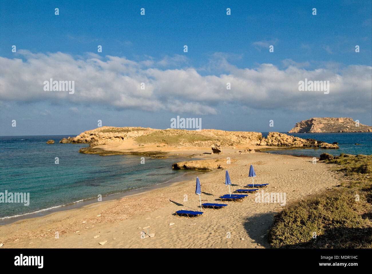 Griechenland, Karpathos, Lefkos Dorf und Strand Stockfoto