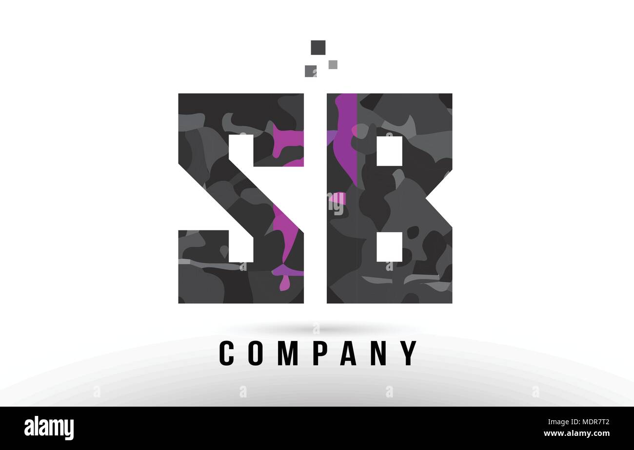 Lila schwarz Buchstaben sb s b logo Kombination design geeignet für ein Unternehmen oder ein Geschäft Stock Vektor