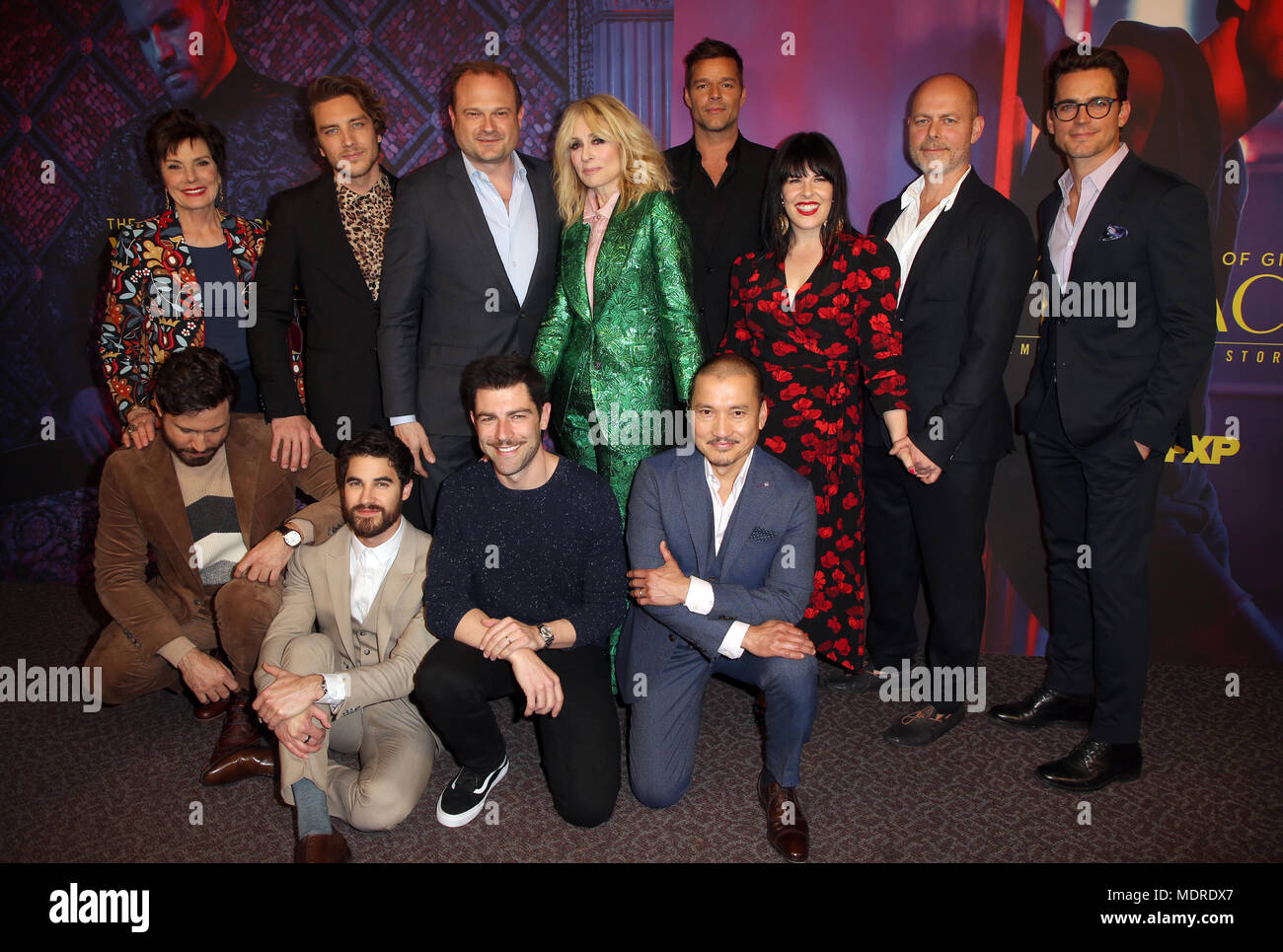 Für ihre Betrachtung Ereignis für die FX' die Ermordung von Gianni Versace: American Crime Story" mit: Maureen Orth, Cody Farn, Edgar Ramirez, Darren Criss, Max Greenfield, Brad Simpson, Judith Light, Ricky Martin, Daniel Minahan, Alexis Martin Woodall, Matt Bomer Wo: West Hollywood, California, United States Wenn: 19 Mar 2018 Credit: FayesVision/WENN.com Stockfoto