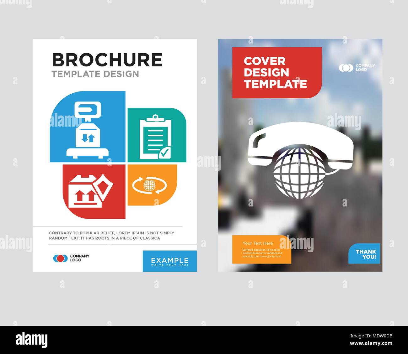 Internationale Anrufe Service Broschüre Flyer Design vorlage mit abstrakten Foto Hintergrund, Internationale Lieferung, Zwischenablage Verifikation, Lieferung Stock Vektor