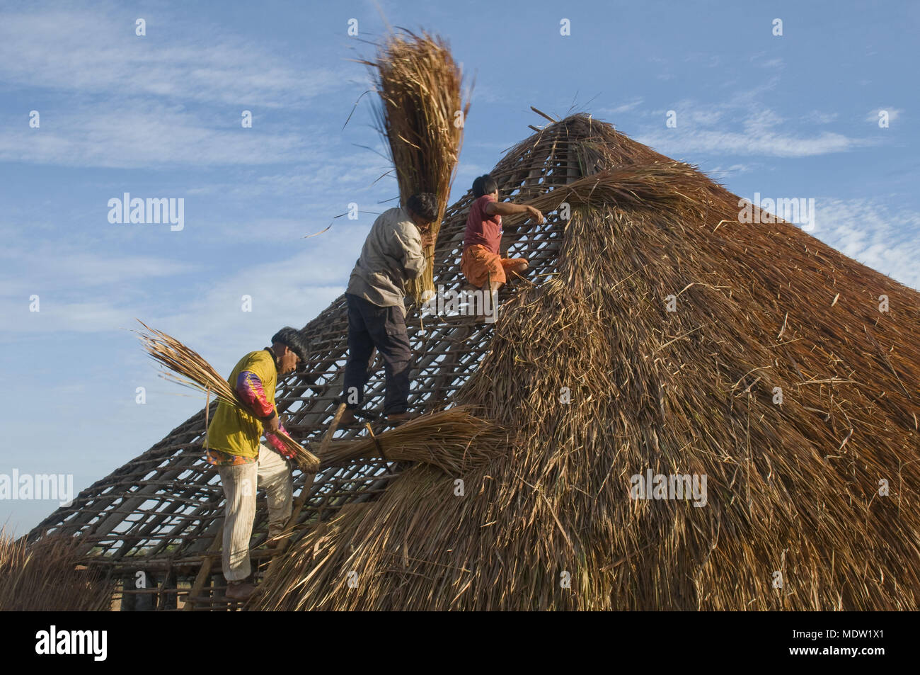 Inder, die Hohl- Dorf Aiha - Ethnizität Kalapalo Stockfoto