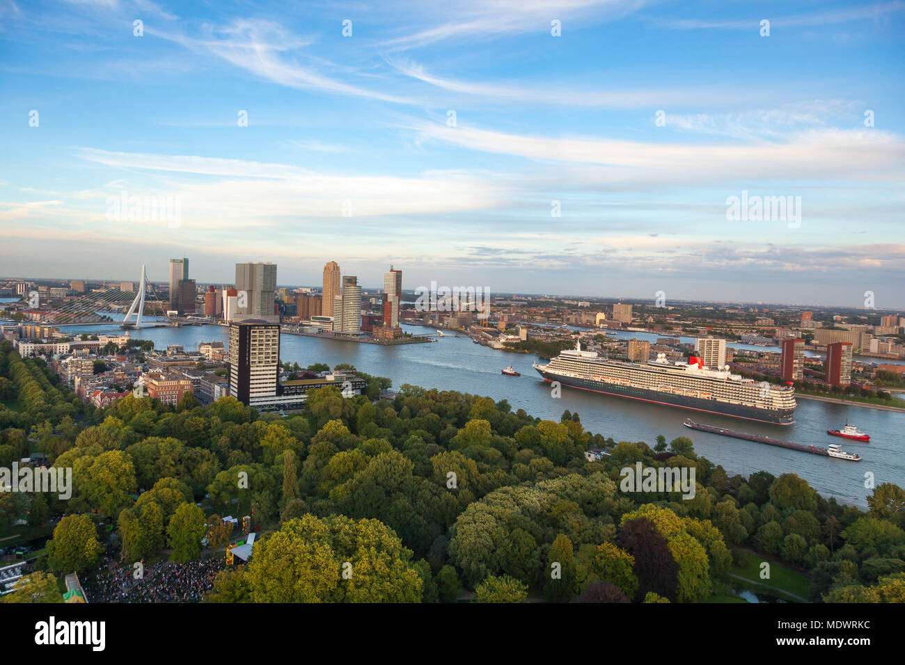 Rotterdam Antenne Stockfoto